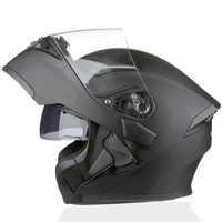 Casque de moto unisexe cool à double visière, en ABS, intégral, avec visière relevable, certifié DOT