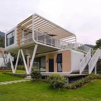 Maison capsule préfabriquée à 2 étages, design moderne et actuel, prête à l'emploi, 100 % préinstallée en usine avec des matériaux de haute résistance