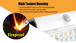 Lampada da Parete LED a Energia Solare IP65 Impermeabile con Sensore di Movimento PIR, Doppia Luce <span class=keywords><strong>per</strong></span> <span class=keywords><strong>Illuminazione</strong></span> Esterna Commerciale e Decorativa - Product Image 6