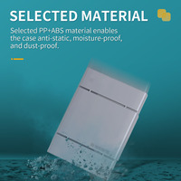 Boîte de protection pour disque dur 2,5 M.2 avec étiquette pour SSD/HDD 2,5 et 3,5 pouces, antichoc, anti-poussière, boîte de rangement, étui pour disque dur