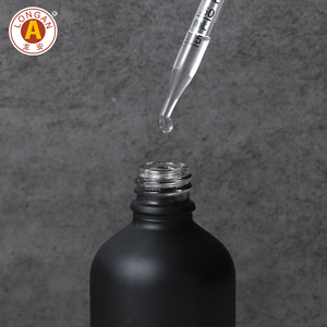 Botellas de Vidrio Boston Redondas Personalizadas OEM, Botellas de Vidrio Ámbar Esmerilado de 100 ml con Gotero para Medicamentos Líquidos, Botella Boston Redonda - Product Image 3