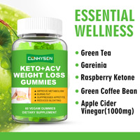 Vinaigre de cidre de pomme plat de marque privée Gommes amincissantes Detox Perte de poids Régime Keto Soutien au métabolisme pour adultes