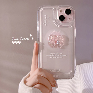 เคสซิลิโคนใสลายโบว์คริสตัลหรูหราสำหรับ <span class=keywords><strong>iPhone</strong></span> 13 Pro <span class=keywords><strong>Max</strong></span> 13 12 เคสโทรศัพท์กันกระแทกแบบมีประกาย - Product Image 6