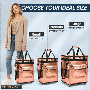 Hot Sales Custom Cheap Mini High Quality Outdoor Folding Luggage Vegetable Food Shopping Porudct Trolley <b>Cart</b> Bag with Handle - Product Image 3