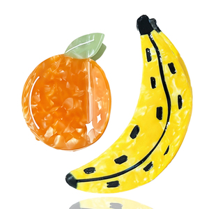 Pinces à cheveux en forme de banane écologiques en vrac, personnalisables avec logo, pinces à cheveux orange pour femmes, pinces à cheveux tendance en acétate biodégradable - Product Image 5