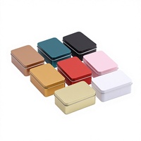 Boîte en fer blanc rectangulaire 107 x 70 x 30 mm pour emballage de comprimés de lait, qualité alimentaire, écologique, impression offset CMYK personnalisée, directement de l'usine