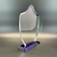 Approvisionnement d'usine Nouvelle combinaison noire et transparente Verre de cristal Plaque de verre de cristal Trophy Awards