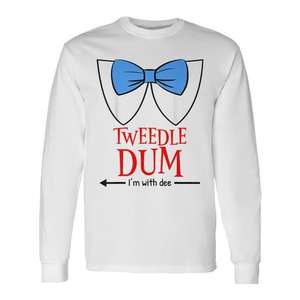 T-shirt à manches longues Tweedle Dum I'm With Dee, chemise de costume d'Halloween - Product Image 2