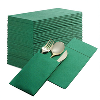 Serviettes en papier Airlaid pliées à une couche, douces, sans poussière, emballées, pour mariages, anniversaires, festivals, fêtes de déménagement, foires