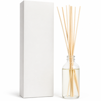 Diffuseur de parfum cylindrique sans alcool de 50 ml avec bâtonnets naturels et boîte