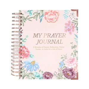 Ensemble de planificateurs de cahiers 2025 personnalisés planificateur mensuel hebdomadaire en spirale avec fleurs agenda d'objectif journal personnalisé agenda quotidien de cahiers de notes - Product Image 1