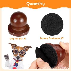 En stock : griffoir à ongles rond en bois pour chien, lime/râpe à ongles pour chien, lime/râpe à ongles amovible en bois pour animaux de compagnie. - Product Image 3