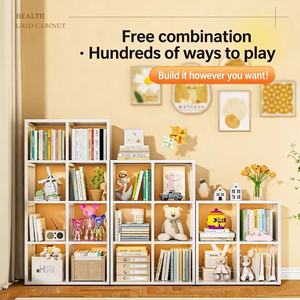 Steel-made Minimalist Grid <strong>Cabinet</strong> Study <strong>Bookcase</strong> Freely Combinable Multi-compartment <strong>Cabinet</strong> for Living Room &amp; Bedroom - Product Image 4