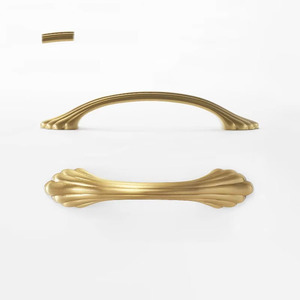 Poignées <span class=keywords><strong>de</strong></span> meuble symétriques en laiton style antique, à motif rayé Diplopore, pour armoire, commode, placard et tiroir - Product Image 5