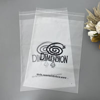 Sac pour vêtements UniOne personnalisé avec logo, écologique, auto-adhésif, en CPE givré transparent, pour vêtements, t-shirts, sous-vêtements