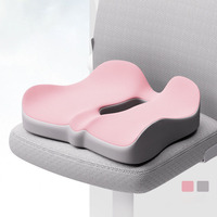 Grand coussin de siège en mousse à mémoire de forme en forme de papillon pour voiture et chaises de bureau, coussin respirant pour les fesses, personnalisable en fibre de polyester
