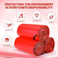 Bolsa de Plástico Biodegradable Transparente y Resistente para Transporte de Muestras de Riesgo Biológico, Impresa con Grabado, Sellada con Calor, Color Rojo