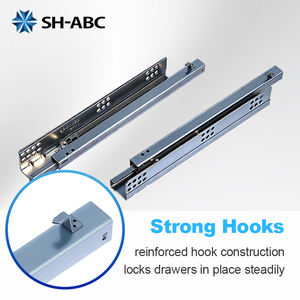 Correderas de Cajón Modernas de Acero Resistentes, Ocultas, Telescópicas, para Cocina y Dormitorio, Paneles de 18 mm, <span class=keywords><strong>Cierre</strong></span> <span class=keywords><strong>Suave</strong></span>, Manijas Ocultas, Fáciles de Instalar - Product Image 3