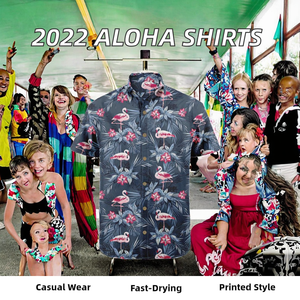 เสื้อฮาวายแขนสั้นผู้ชาย, เสื้อ2022อโลฮาโพลีเอสเตอร์แห้งเร็วสไตล์ชายหาดฤดูร้อน - Product Image 3