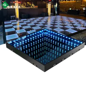 Graça Rápida Configuração DJ Luz 2ft Por 2ft Ímã Sem Fio 3D Espelho LED Dance Floor