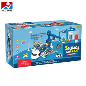 Almacenamiento transporte juguetes estacionamiento 2 camión de policía 12 barricada conjunto para niños Avión de <span class=keywords><strong>juguete</strong></span> avión - Product Image 5
