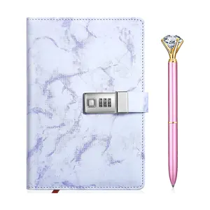 2024 A5 Customizable Support Booking Diaries Dotted Hard PU Leather Journal Notebook with Paper Material Planner Cover Printing