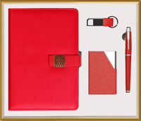 Ensemble de cadeaux promotionnels personnalisés carnet de notes en cuir stylos journal porte-clés en cuir personnalisé porte-cartes de visite ensemble cadeau pour journal