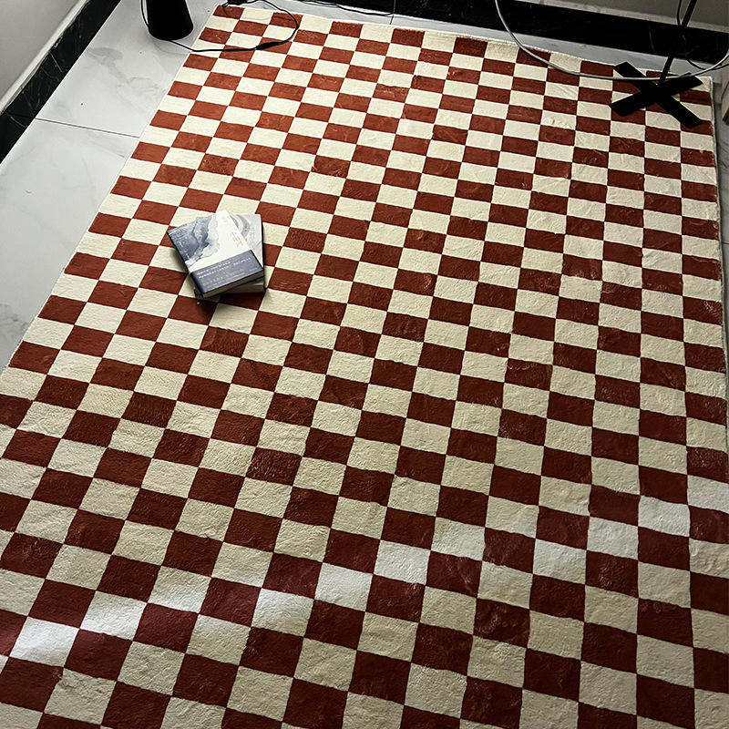 กระดานหมากรุกอิฐสีแดงย้อนยุค