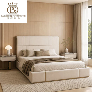 BS Letto Moderno di Lusso Imbottito King Size, Set di Mobili per Camera da Letto per Villa e <span class=keywords><strong>Hotel</strong></span>, Soluzione Completa - Product Image 1