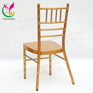 Sedia per banchetti in alluminio oro di alta qualità con cuscino per matrimoni <span class=keywords><strong>e</strong></span> Catering per alberghi - Product Image 3