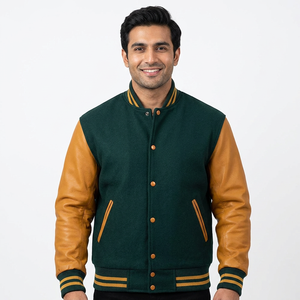 Vestes universitaires unisexes, veste de sport à boutons en patchwork, veste de baseball pour femmes et hommes, vestes personnalisées pour hommes - Product Image 1