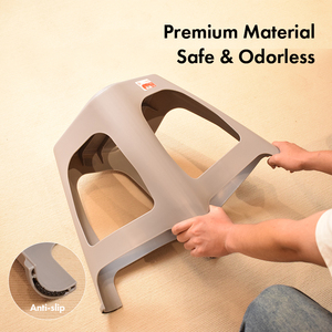 Odor-Free Thick PP Stackable Tall Square Plastic <b>Stool</b> Dining <b>Stool</b> with Reinforced Structure & Anti-Slip Foot for Home Kitchen - Product Image 6