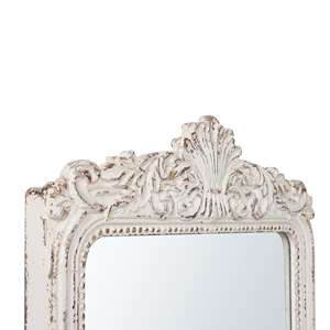 Decorazione della fattoria di migliore qualità lavato rettangolo bianco fatto a mano in legno artigianale incorniciato da parete specchi rustici in legno appeso specchio - Product Image 4