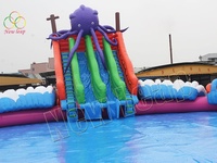 Nouveau parc aquatique gonflable Leap pour intérieur/extérieur, toboggan de plage, piscine pour enfants, thème animal poulpe, dessin animé Yuedong, usage domestique