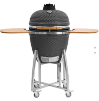 Barbecue Kamado en céramique Auplex de 21 pouces, barbecue au charbon de bois, fumoir, barbecue d'extérieur avec déflecteur de chaleur et pièces de rechange personnalisées