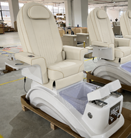 Fauteuil de pédicure électrique avec spa pour les pieds, dossier inclinable massant et bain à remous pour salon de manucure professionnel et équipement de spa beauté