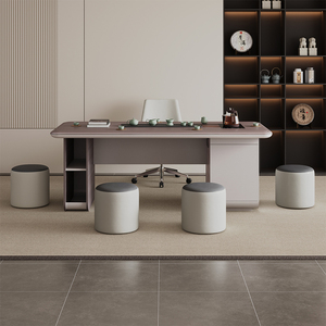Ensemble de tables basses et de tables à thé en chêne de style chinois, rectangulaires, en bois, style Kung Fu, pour salon familial, vente en gros - Product Image 2