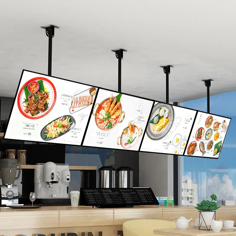 Nieuwe Slim Snap Frame Led Lichtbak Verlicht Poster Display Led Menubord Voor Restaurant Cafe Winkels Muur Gemonteerd Billboard