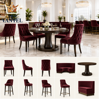 Fournisseur de meubles de restaurant de luxe Vantel, ensemble table et chaises de salle à manger modernes pour usage commercial et hôtelier