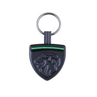 Porte-clés de voiture Tête de loup Mode Cadeau simple pour hommes femmes Lanyard Porte-clés en métal avec logo personnalisé Vente en gros directe d'usine