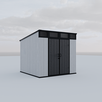 Abri de jardin KENDA sur mesure à double paroi en PP 8x8 pieds, capacité de charge de 150 kg (neige), pour région alpine, atelier, garantie 10 ans, résistance au typhon niveau 11