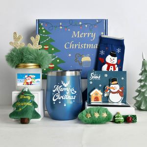 AXGIFTS - Juego de Regalo de Lujo para el Cuidado Personal Navideño con Vaso Térmico para Vino, Vela Aromática, Calcetines, Decoración Navideña, Caja de Regalo para Mujer - Product Image 2