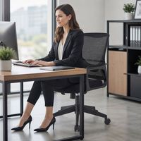 Fauteuil de bureau de direction ergonomique pivotant en maille, réglable en hauteur, à dossier haut, pour vente en gros