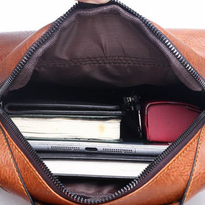 男士休闲Pu皮革斜挎包奢华设计师斜挎包便携高品质防水时尚 - Product Image 6