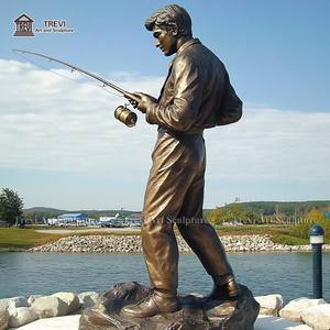 <span class=keywords><strong>Escultura</strong></span> <span class=keywords><strong>de</strong></span> Metal personalizada para exteriores, estatua <span class=keywords><strong>de</strong></span> <span class=keywords><strong>pescador</strong></span> <span class=keywords><strong>de</strong></span> bronce fundido - Product Image 5