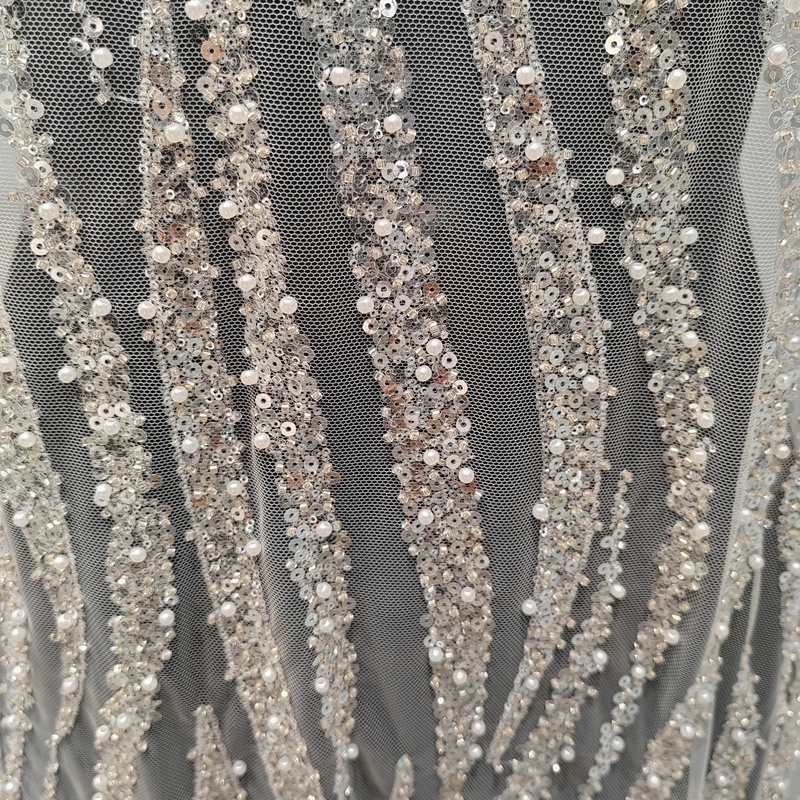 High Quality Luxury Beading Tulle Sheet
