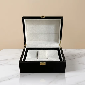 Customizable Wooden Watch <b>Box</b> with <b>Black</b> Packaging Solution Premium Sustainable Display Case - Product Image 6