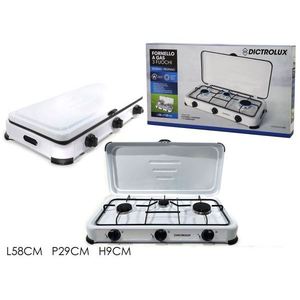 เตาแก๊ส3หัวเผาแบบมีฝาปิดสำหรับตั้งแคมป์และผจญภัยกลางแจ้ง - Product Image 1