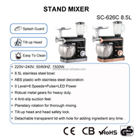 Robot Pâtissier Multifonctionnel 1500W 8.5L 5 en 1, Machine de Cuisine Chef pour Pétrir la Pâte