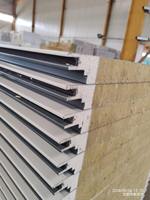 Panel Dinding Atap Sandwich Rock Wool Bersegel PU, Panel Rockwool Kedap Suara Tahan Air dan Isolasi Termal untuk Industri